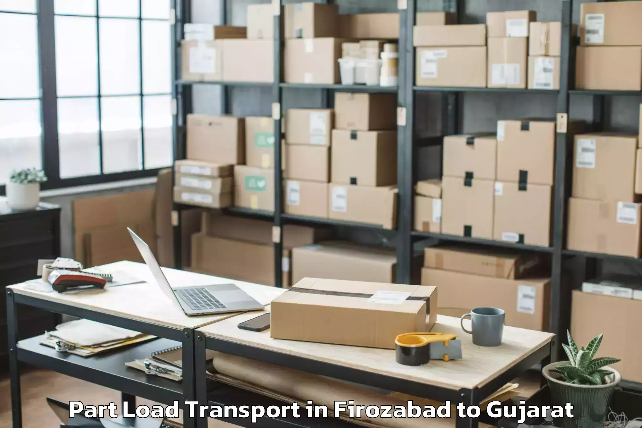 Hassle-Free Firozabad to Mahesana Part Load Transport